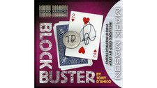 BLOCK BUSTER GIMMICK ONLINE INSTR. TONY D'AMICO MAGIC CARD COIN TRICK