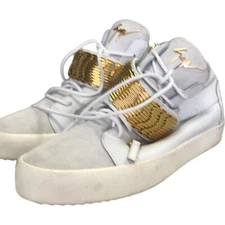 Giuseppe Zanotti Archer High Top Sneakers Mens Size 44 White Leather Upper