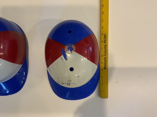 Montreal Expos Replik Baseball Schlaghelme Laich handsigniert Vintage Adjustrap - Bild 11 von 23