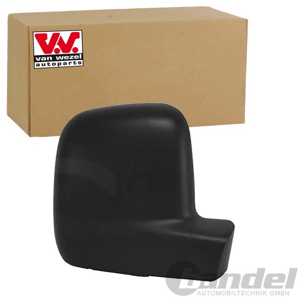 VAN Wezel Spiegelkappe Rechts Schwarz Passend FüR VW Caddy Multivan Transporter-image