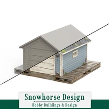 Boat House (Unpainted) | Shoreline Collection (HO Scale 1:87)