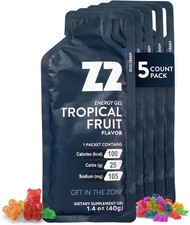 Tropical Fruit Energy Gel Performance - 25g Carb, 105mg Sodium, Electrolytes, Pr