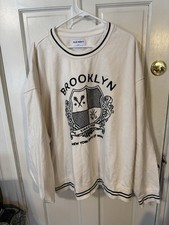Old Navy Brooklyn “ N.Y. State Of Mind Long Sleeve Pullover Men’s Size 3XL White