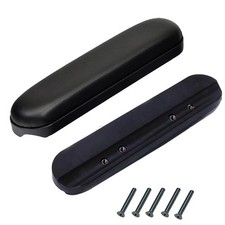 Universal Wheelchair Armrest 9-1/8 " Black, with Hardware, 9-1/8", Back