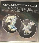 U.S. Mint 2025 American Silver Eagle 1 oz. PROOF Black Ruthenium Hologram