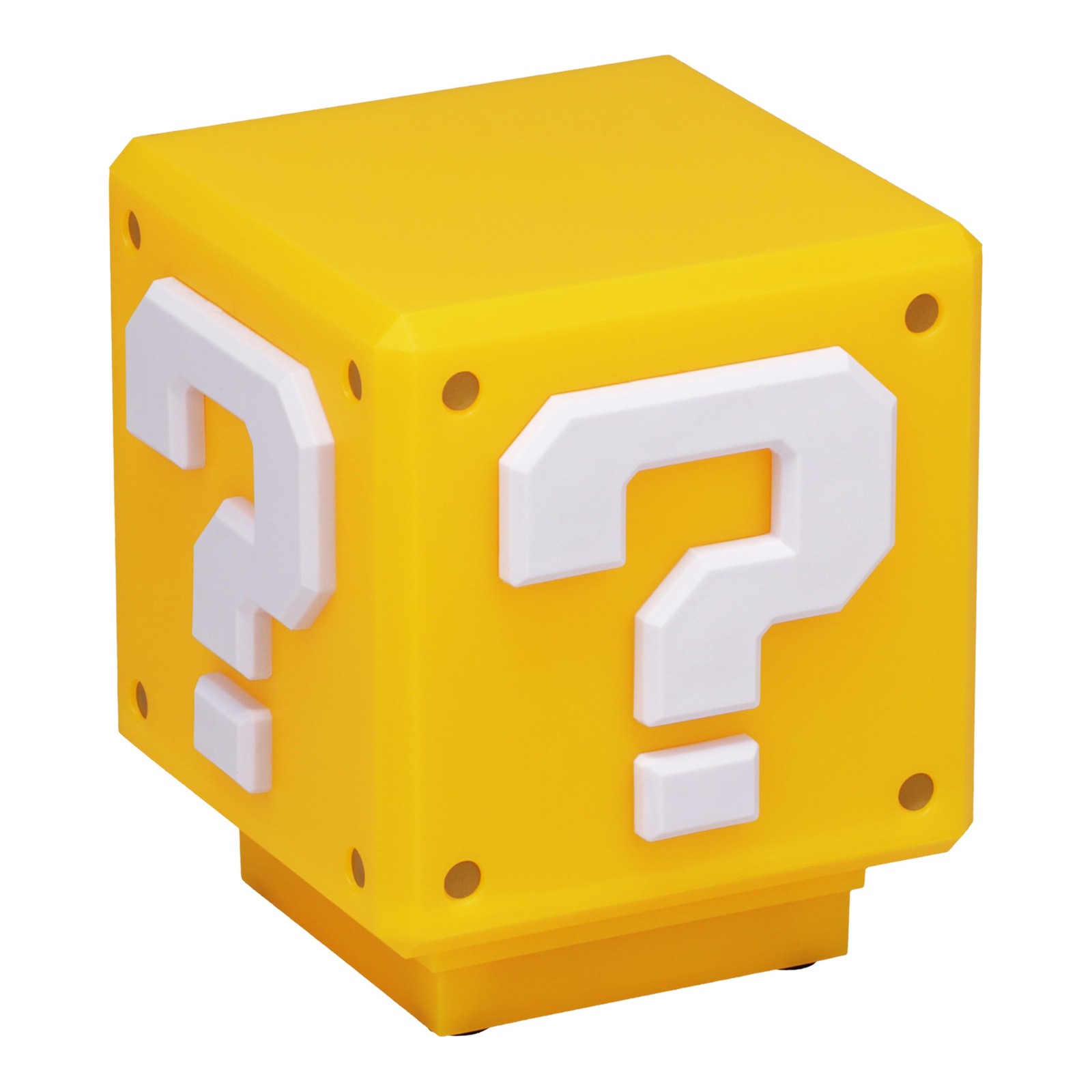 Lampe Mini Bloc Question Super Mario jaune lumineuse de 10cm