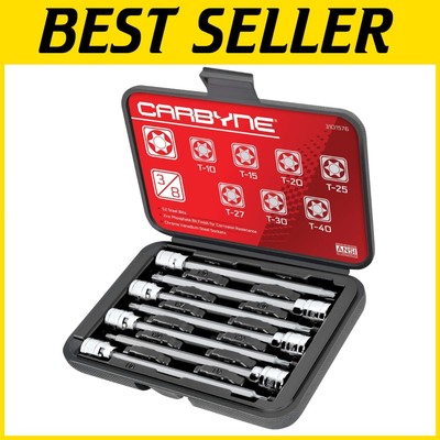 Professional 7-Piece Extra Long Torx Socket Set - T10 to T40, Lifetime Warranty