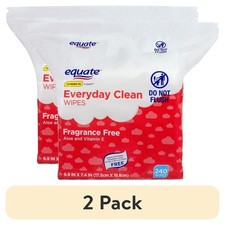Equate Baby Everyday Clean Wipes, Fragrance Free, 240 Wipes, Compare to Huggies