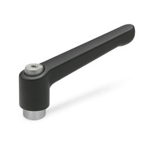 Verstellbare Klemmhebel GN 300.1-78-M8-SW | Edelstahl-Gewindebuchse