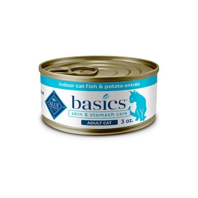 Blue Buffalo Basics Grain-Free Adult Wet Cat Food, Skin  Stomach Care, Limited