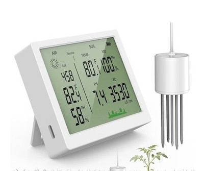 7 in 1 Soil Meter, Digital Soil Test Kit of PH/Sunlight/Fertility/Soil & Temp...