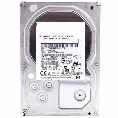 Hitachi HDD 3TB 3.5" SAS 3000GB Data Center HUS723030ALS640 Refurbished - 第 1/3 張圖片