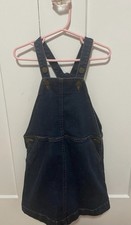Hanna Andersson Denim Overall Dress/Tights 5