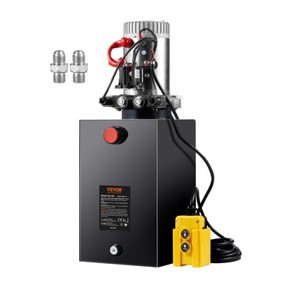 Hydraulic Pump 15 Quart DC 12V Dump Trailer Pump Power Unit Pack Double Acting