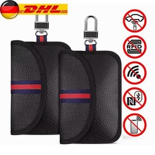 2x Auto Schlüssel Keyless Go Schutz RFID Funk Blocker Tasche Etui Hülle Car Key 