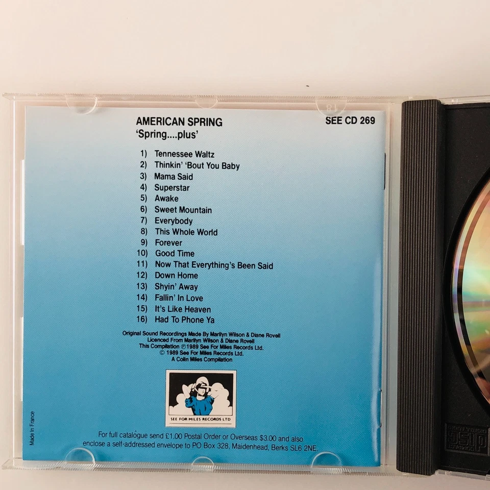 American Spring CD 1989 UK Brian Wilson Beach Boys Honeys Girl Pop Reissue Rare - Image 3 of 4