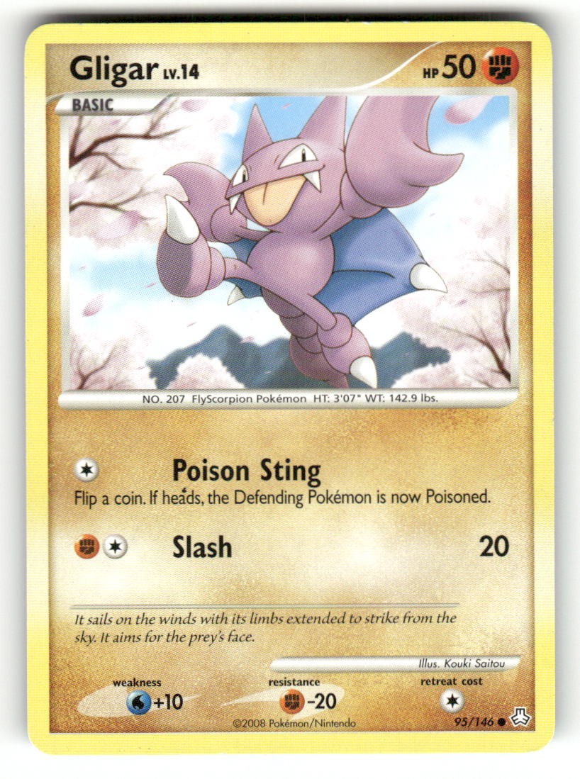 Gligar 95/146 Common Legends Awakened Pokemon Moderately Played Kouki Saitou