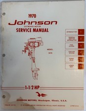 JOHNSON OUTBOARD MOTOR 1970 SERVICE MANUAL 1-1/2HP