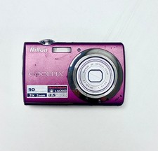 Plum Nikon COOLPIX S220 10.0MP Digital Camera - Tested  Working
