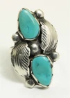 Vintage Dan Simplicio Zuni Sterling Silver Stamped Turquoise Ring Sz5.75/6!