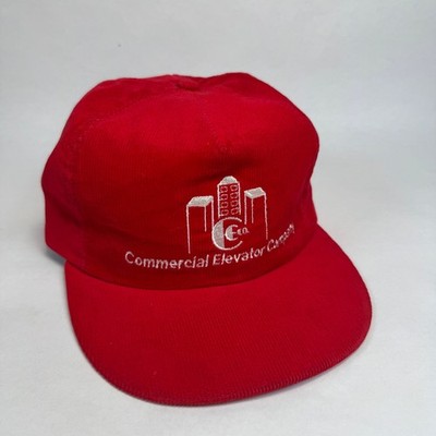 UNIVERSITY SQUARE Corduroy Baseball Cap Men's OSFA Red Commercial Elevator Co.