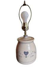 Vintage Stoneware Heart Lamp