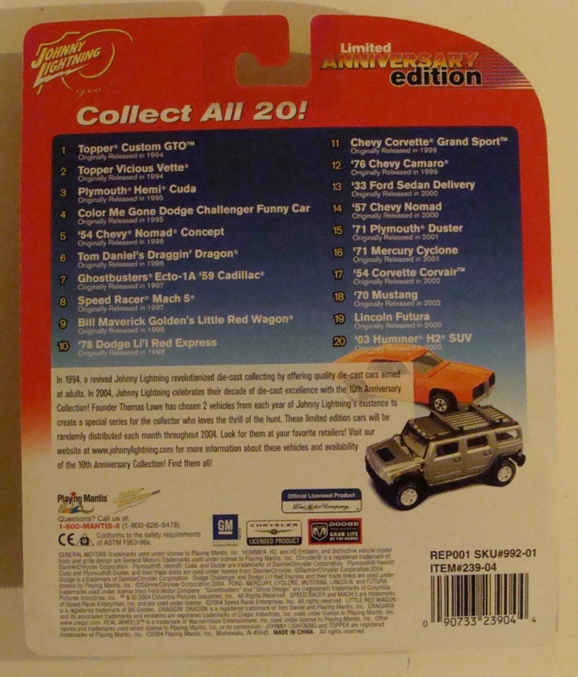 Johnny Lightning 10th Anniversary Edition ~Ghostbusters Ecto-1A~..239-04..MOMC - Image 2 of 4