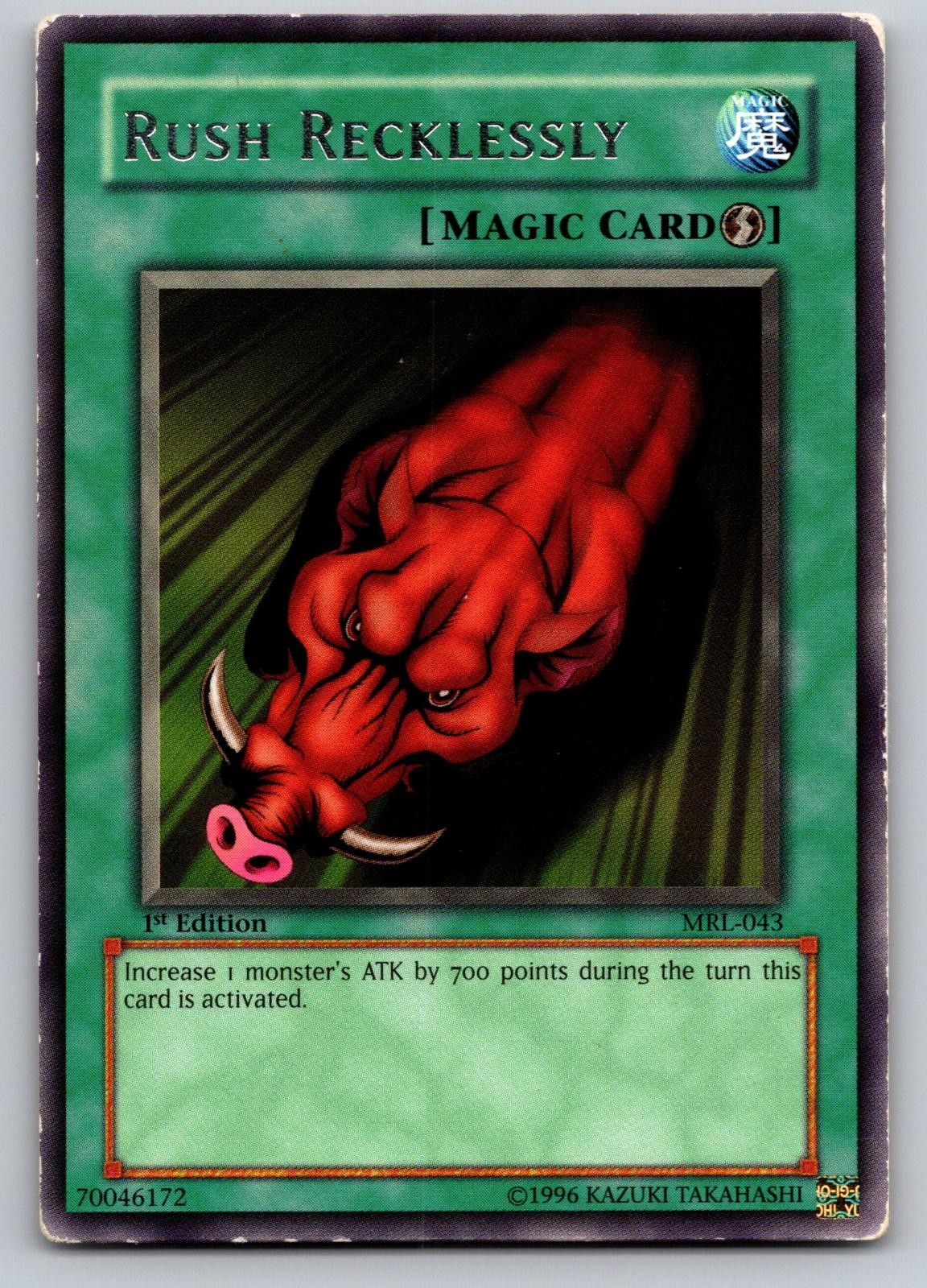 Rush Recklessly MRL-043 Rare Magic Ruler Yu-Gi-Oh 1st Edition Damaged