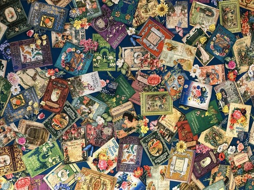 TALES FROM THE GARDEN BY LARS STEWART VINTAGE BOOKS FLOWERS by KAUFMAN FABRIC HY - Picture 6 of 11