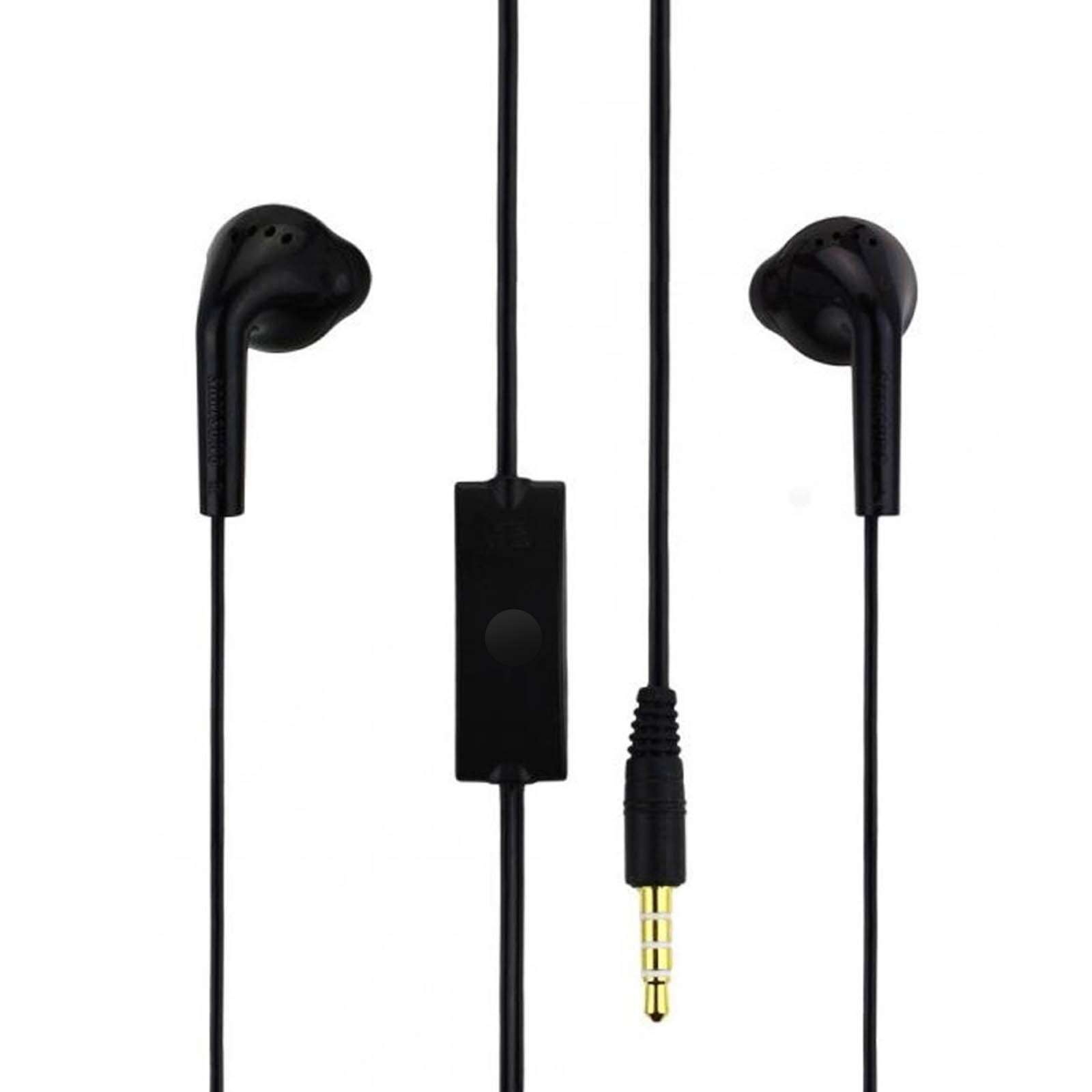 Écouteurs filaires jack 3.5mm origine avec micro intégré pour appels clairs
