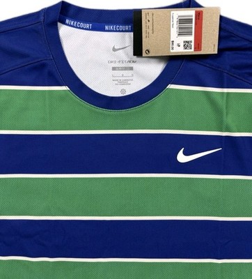 Nike Court Slam Dri-FIT ADV Tennis Top Shirt Blue Green FZ6934-539