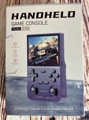 Handheld Video Game Console K36 Retro 16000 Games Emulator 3.5 Inch purple