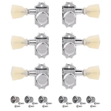 Kluson 3+3 Locking Revolution Series G-Mount Non-Collared Tuners, Chrome