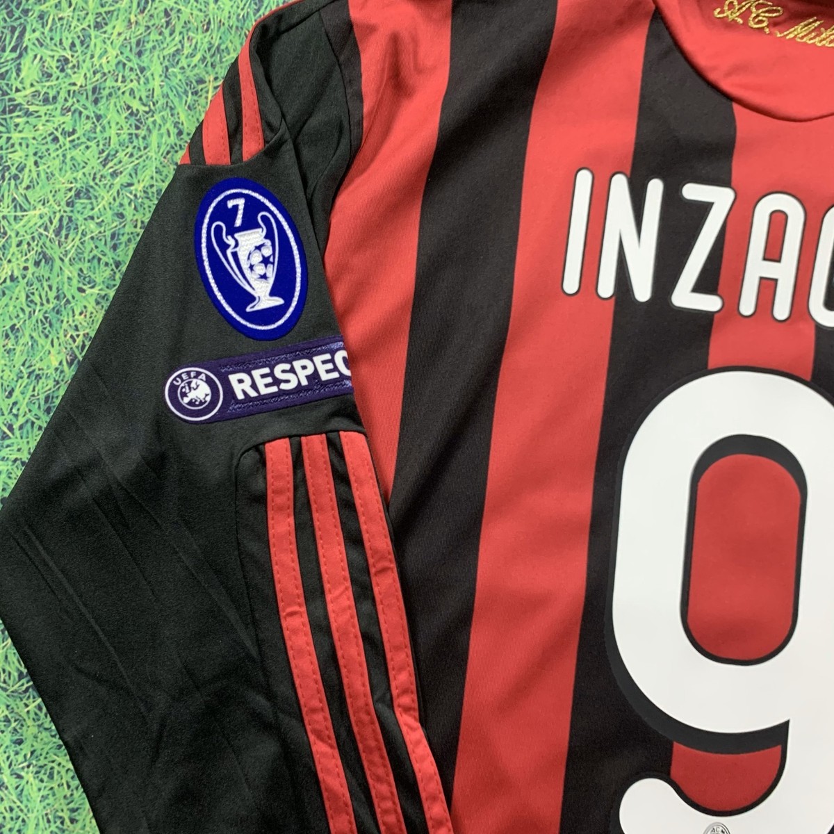 Inzaghi AC Milan 2009/2010 Long Sleeve Jersey - Retro Jersey