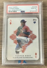 2023 Topps Update Series All Aces Tanner Bibee #AA-68 Black /299 (RC) PSA 10