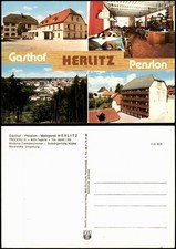 Tarjeta postal Pegnitz (Alta Franconia) 4 imágenes posada carnicería Herlitz 1985