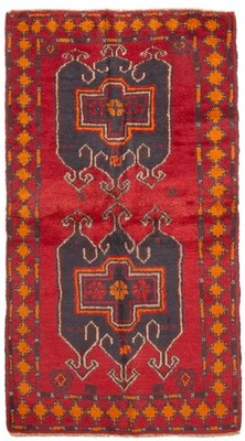 Traditional Vintage Hand-Knotted Area Rug 3'6'' x 6'4'' Oriental Wool Carpet