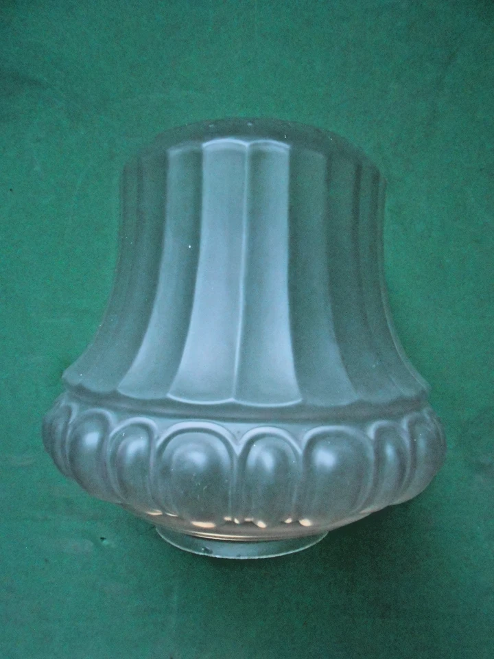 GLOBE ABAT JOUR DE LAMPE VERRE DÉPOLI ART DÉCO OU DLG, Grand globe lampe - Photo 1/4