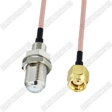 F Female to RP-SMA Male  Jack Pin  Pigtail Coaxial Cable RG178 15cm DVB-T SDR