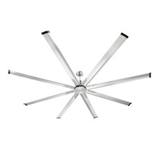 96 In Ceiling Fan without Light, 6-Speed Remote Control, Aluminum 8-Blade, Rever