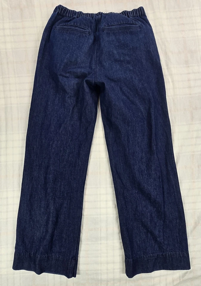 J Crew Crewcuts 女孩水手牛仔裤阔腿牛仔裤金色纽扣 14 — 第 2/4 张图片