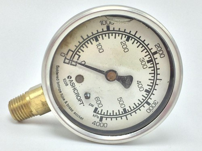 #ad #ad Ashcroft 631008AL Pressure Gauge Oil Filled 0 600Psi $18.60