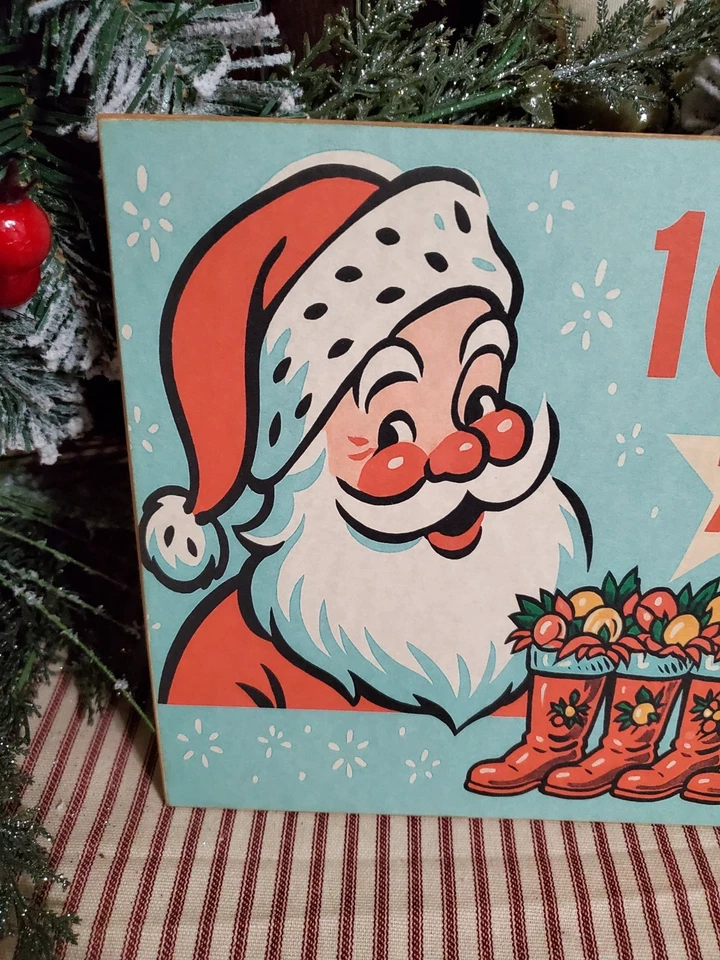 BOTAS DE SANTA DE NAVIDAD ESTILO ROSBRO RETRO VINTAGE SHABBY TIENDA ANTIGUA SIGNO DE CARAMELO Foto 3 de 4