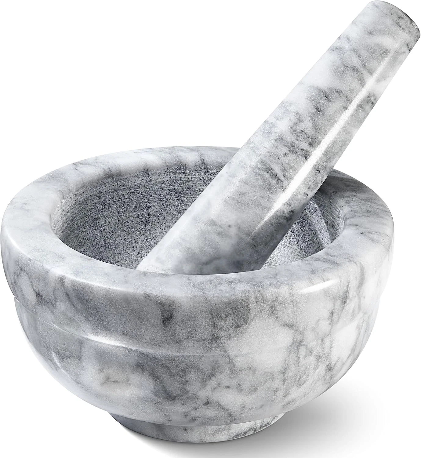 Mortar and Pestle Set - Small Grinding Bowl Container for Guacamole, Spices, Sal
