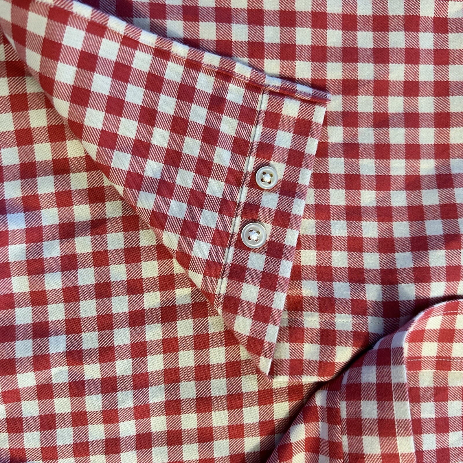 J McLaughlin Red Gingham Pattern Button Down Coll… - image 7