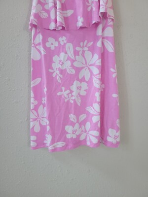 New RUMI + RYDER S (6-7) Pink Floral Ruffle Criss Cross Back Tank