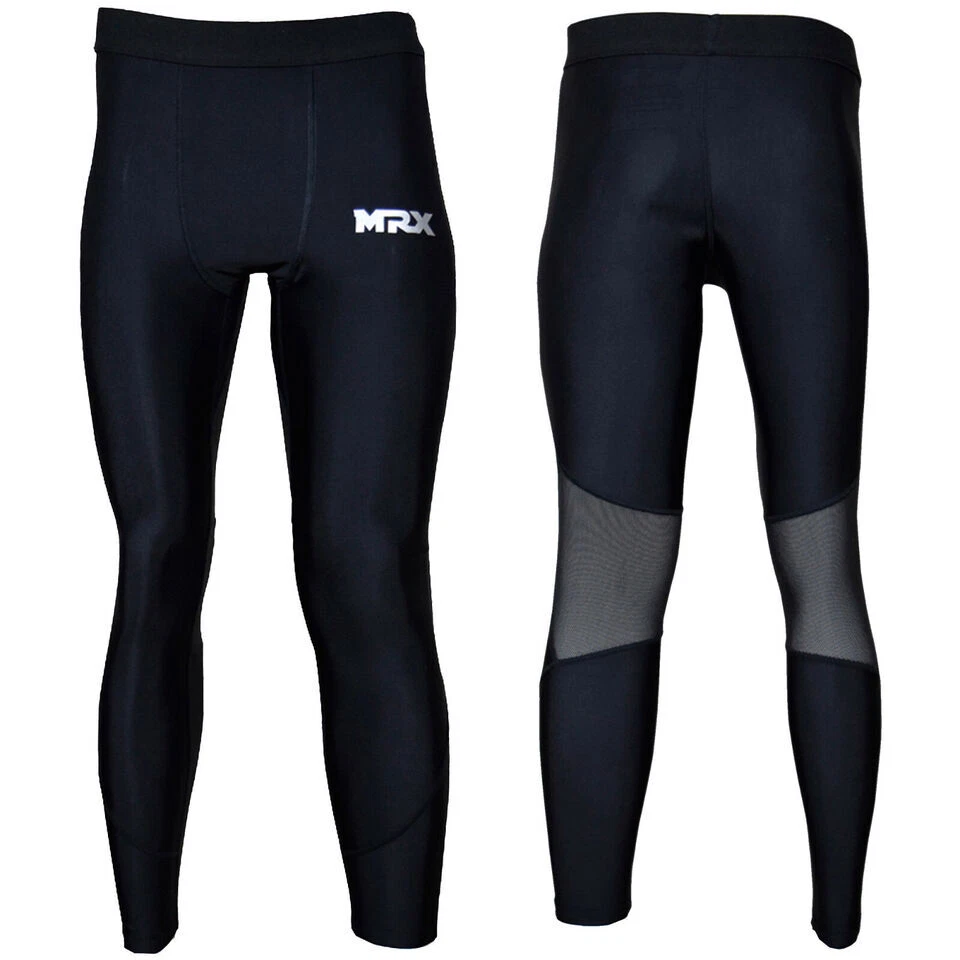 Mens Compression Baselayer Tights Pants Basketball Gym Sportswear Wicking Bottom - Image 3 of 4