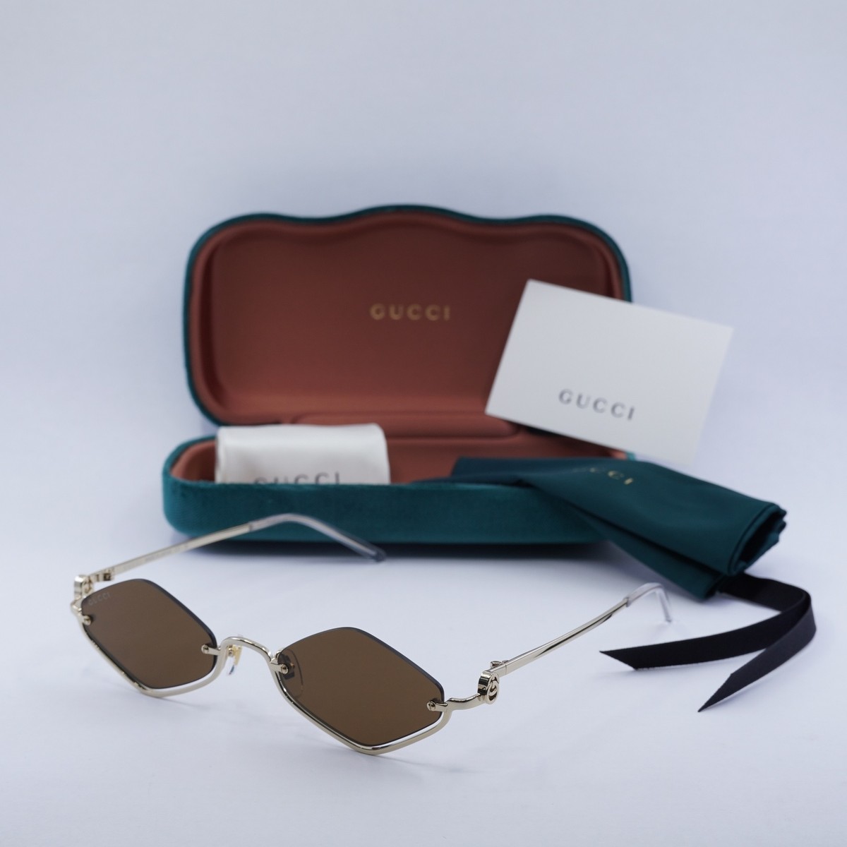 サングラス Gg1604s Sunglasses - Gucci - l - Gold Gucci GG1604S 003 Sunglasses Gold Gold - eye-oo.com