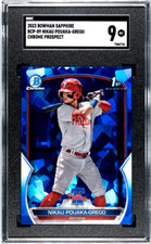 2023 Bowman Sapphire #BCP-89 Nikau Pouaka-Grego Chr. Pros. SGC 9