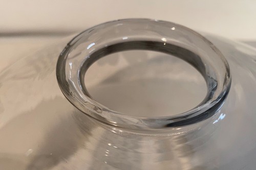 Antiker Lampenschirm Leuchte Glas graviert Trauben - Bild 3 von 6